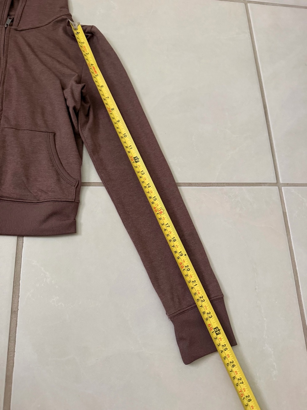 Vuori Halo Mini Women's Brown Zip Hoodie - Picture 4 of 6
